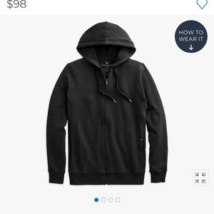 Mack weldon ace full zip hoodie true black large